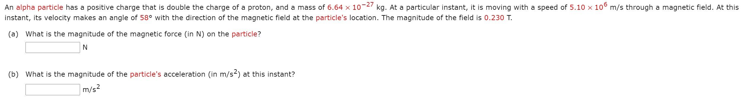 Solved An alpha particle has a positive charge that is | Chegg.com