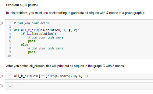 Solved Problem 5 (20 points) In this problem, you must use | Chegg.com