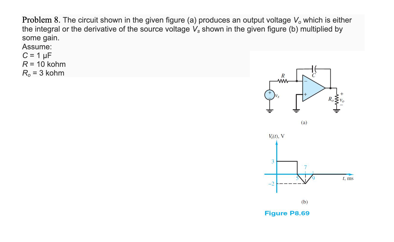 Solved Problem 8 . The Circuit Shown In The Given Figure (a) | Chegg.com