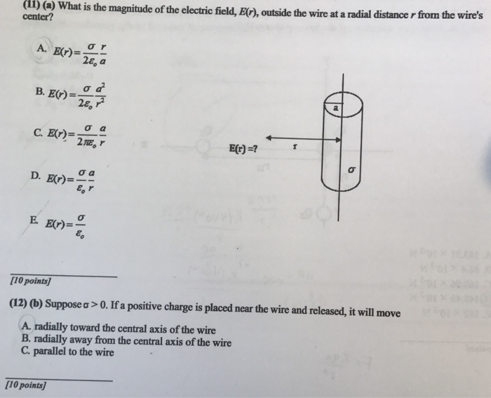 Solved What is the magnitude of the electric field, E (r) | Chegg.com