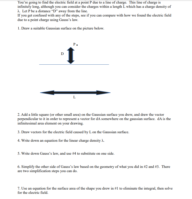 Solved You're going to find the electric field at a point P | Chegg.com