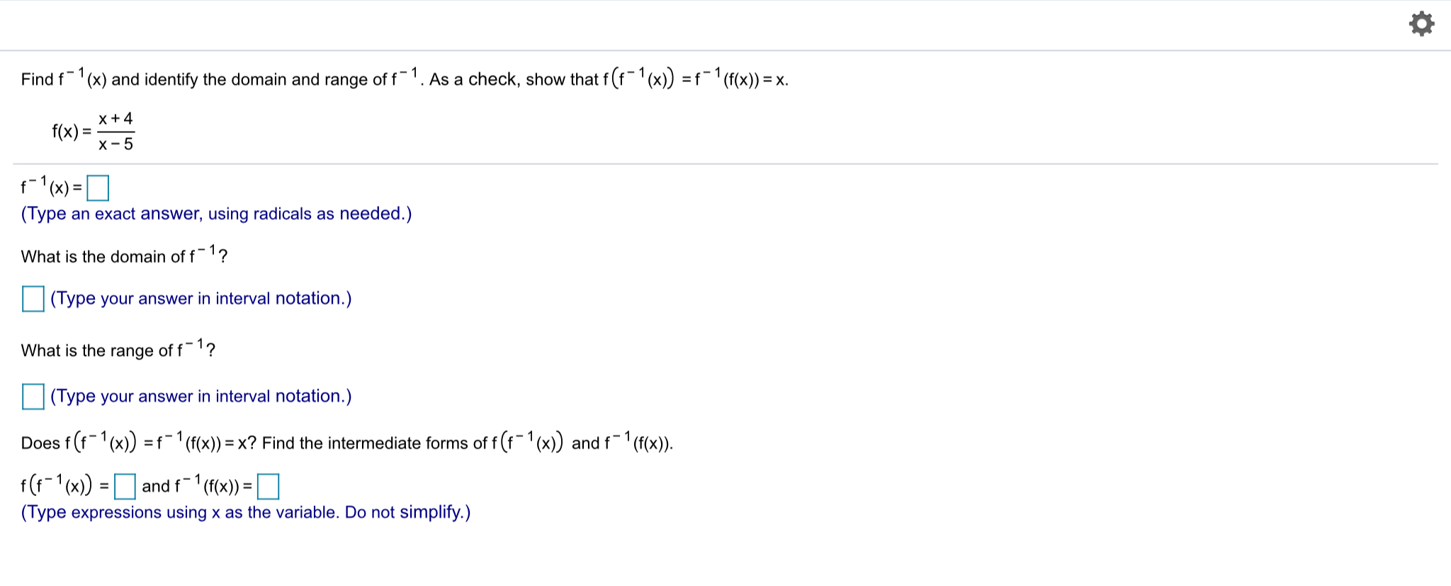 Solved Find F 1 X And Identify The Domain And Range Of F Chegg Com