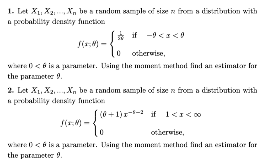 Solved 1 Let X1 X2 Xn Be A Random Sample Of Size N 9793