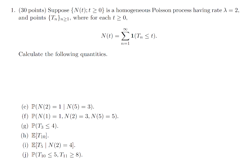 Solved 1 30 Points Suppose N T T 0 Is A Homogeneo Chegg Com