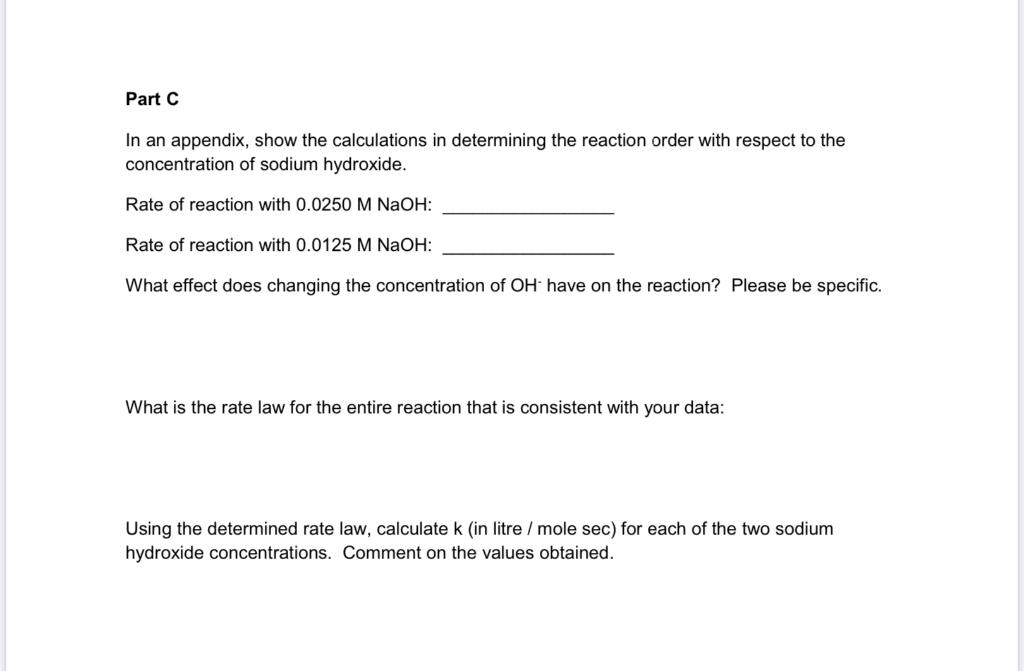 Solved Chemistry lab report parts please help