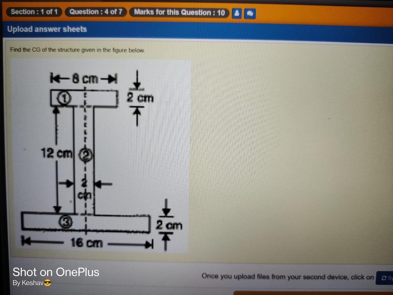 Solved Section : 1 of 1 Question : 4 of 7 Marks for this | Chegg.com