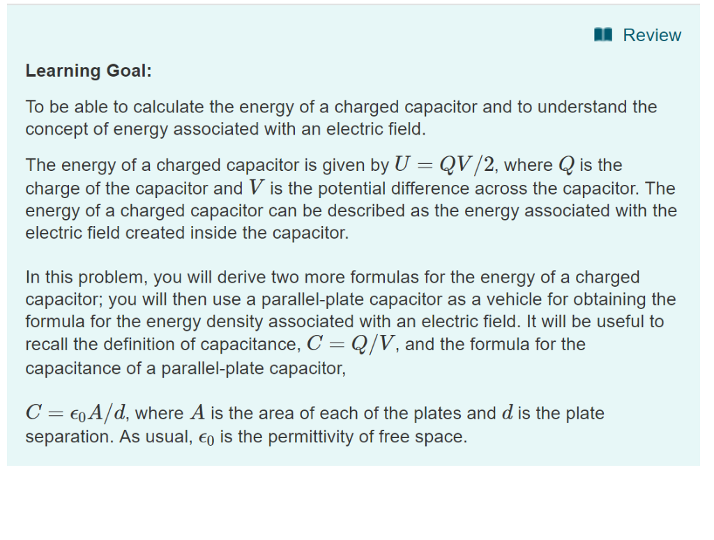 Solved Review Learning Goal: To be able to calculate the | Chegg.com