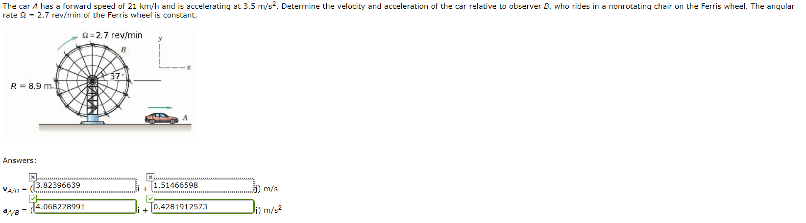 Solved The car A has a forward speed of 21 km/h and is | Chegg.com