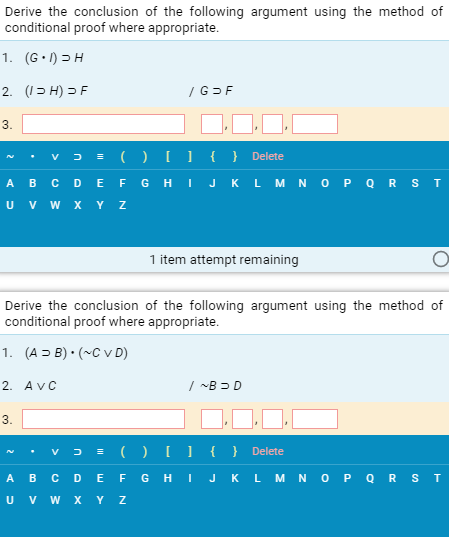 Solved Derive the conclusion of the following argument using | Chegg.com