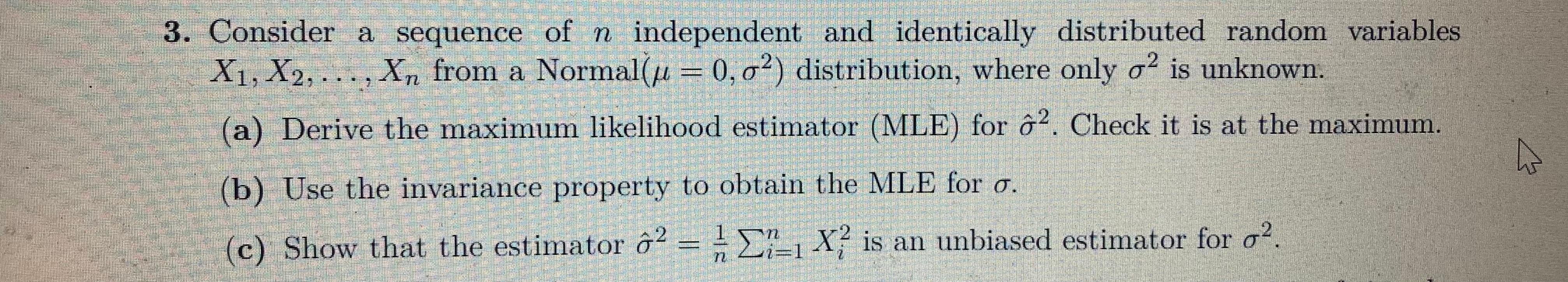 Solved 3. Consider a sequence of n independent and | Chegg.com