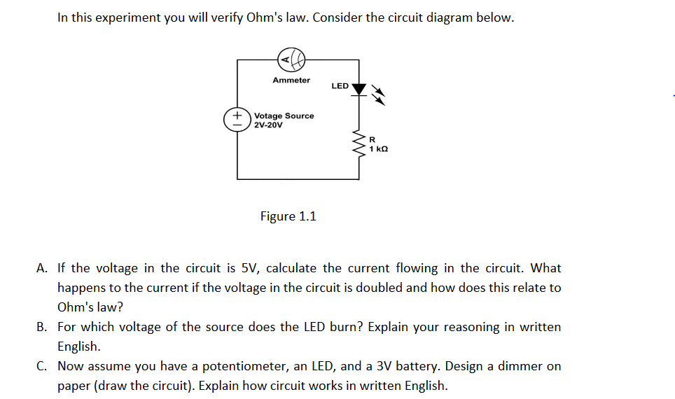 to verify ohm's law experiment