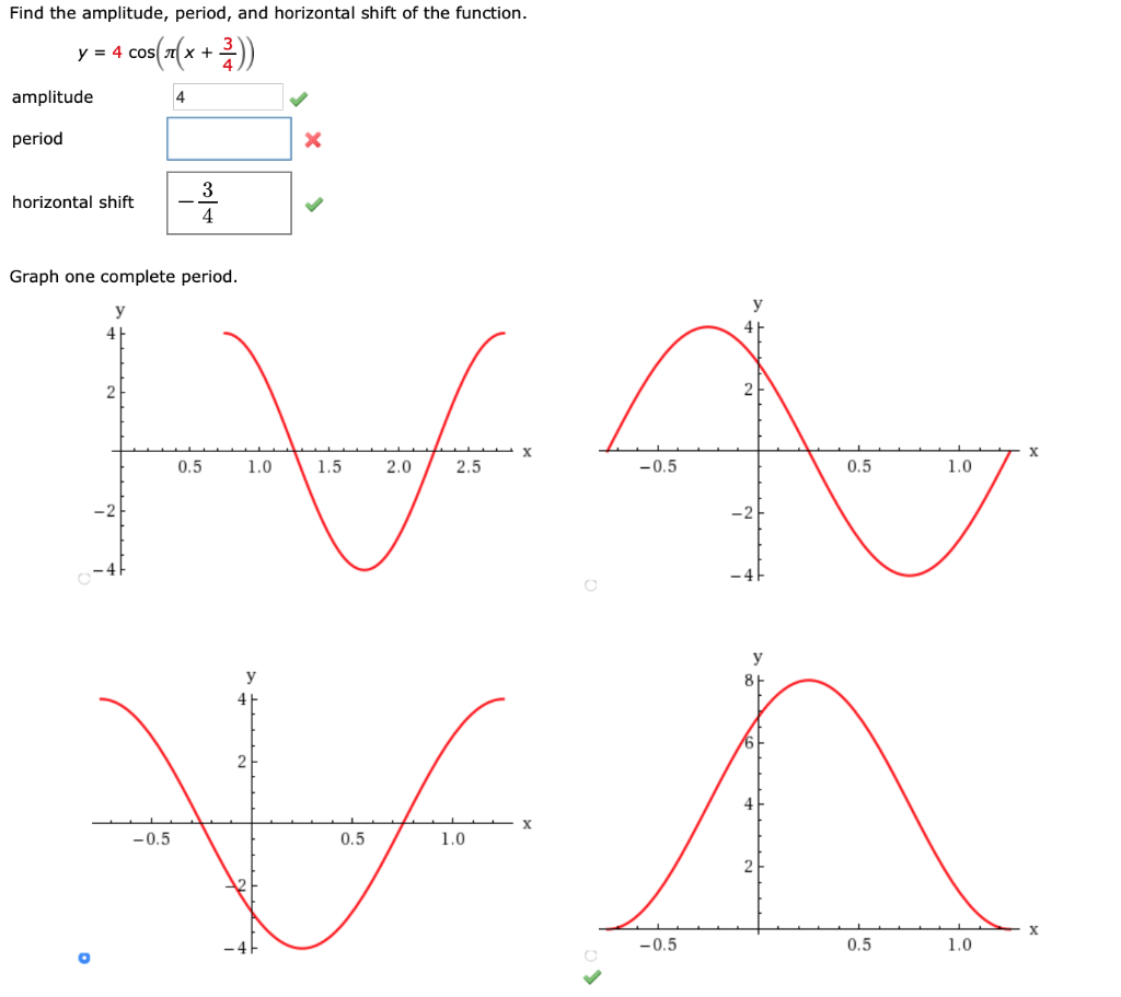 Solved How do you find the period? Please list steps so I | Chegg.com