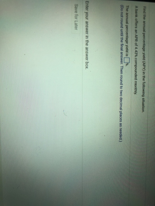 Solved Do Not Round Until The Final Answer Then Round To Chegg