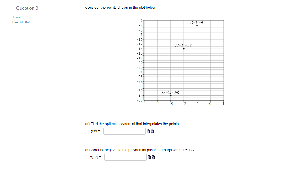 Solved Consider the points shown in the plot below. (a) Find | Chegg.com