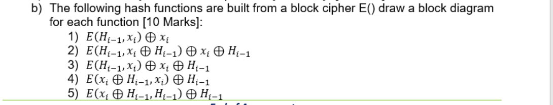 Solved B) The Following Hash Functions Are Built From A | Chegg.com