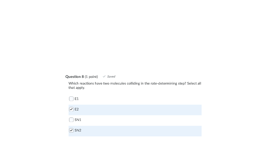 Solved Question 8 (1 Point) Saved Which Reactions Have Two | Chegg.com