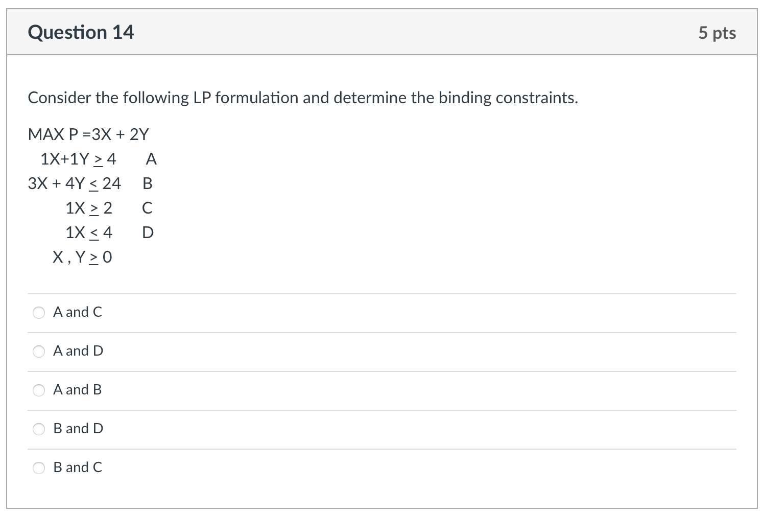 Solved Consider The Following LP Formulation And Determine | Chegg.com