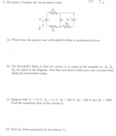 Solved 3. (55 points) Consider the circuit shown below 21 In | Chegg.com