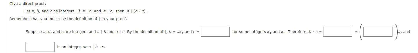 Solved Let A,b, And C Be Integers. If A∣b And A∣cs Then | Chegg.com