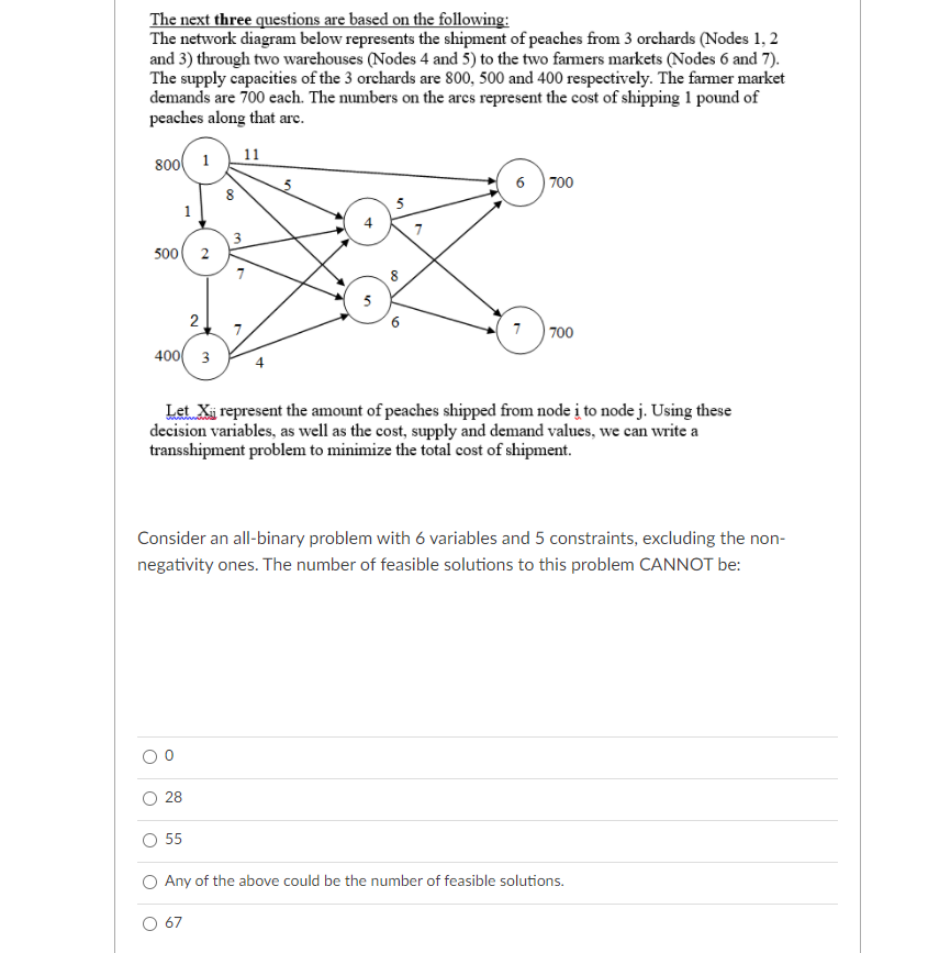 Solved The next three questions are based on the following: | Chegg.com
