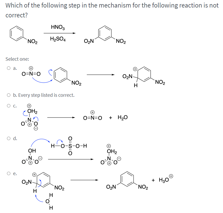 Solved Which of the following step in the mechanism for the | Chegg.com