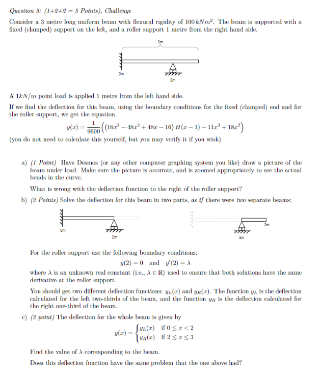 Solved Question 5: (1+2+2 = 5 Points), Challenge Consider a | Chegg.com