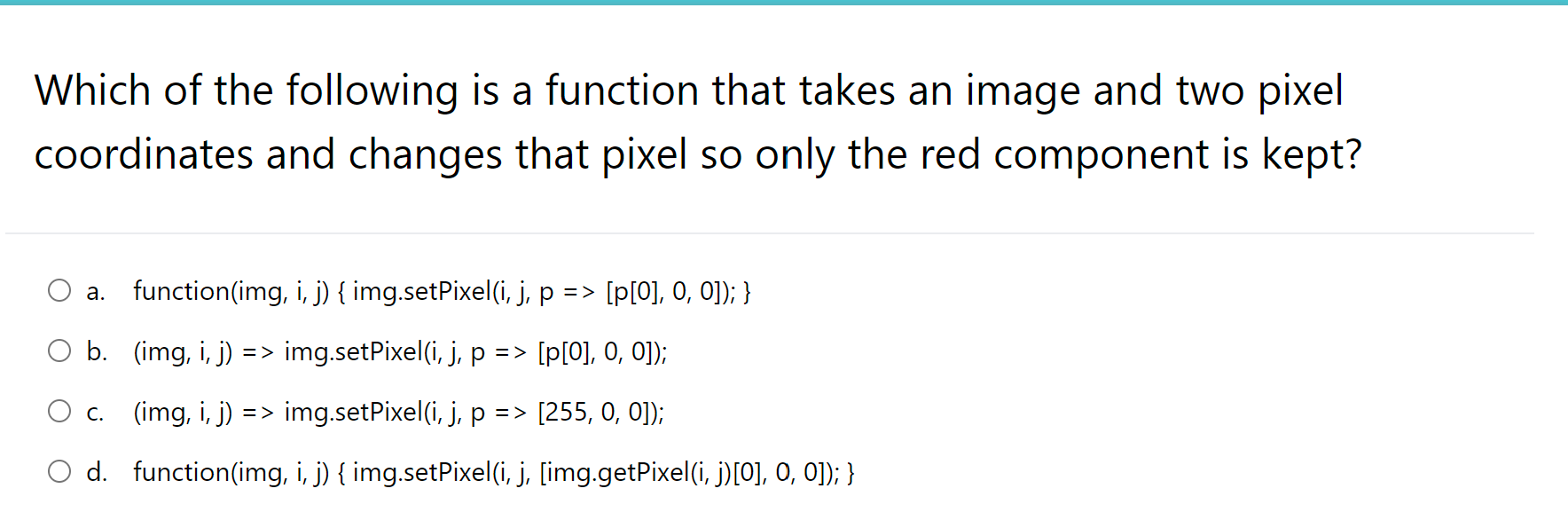 Solved Which of the following is a function that takes an | Chegg.com
