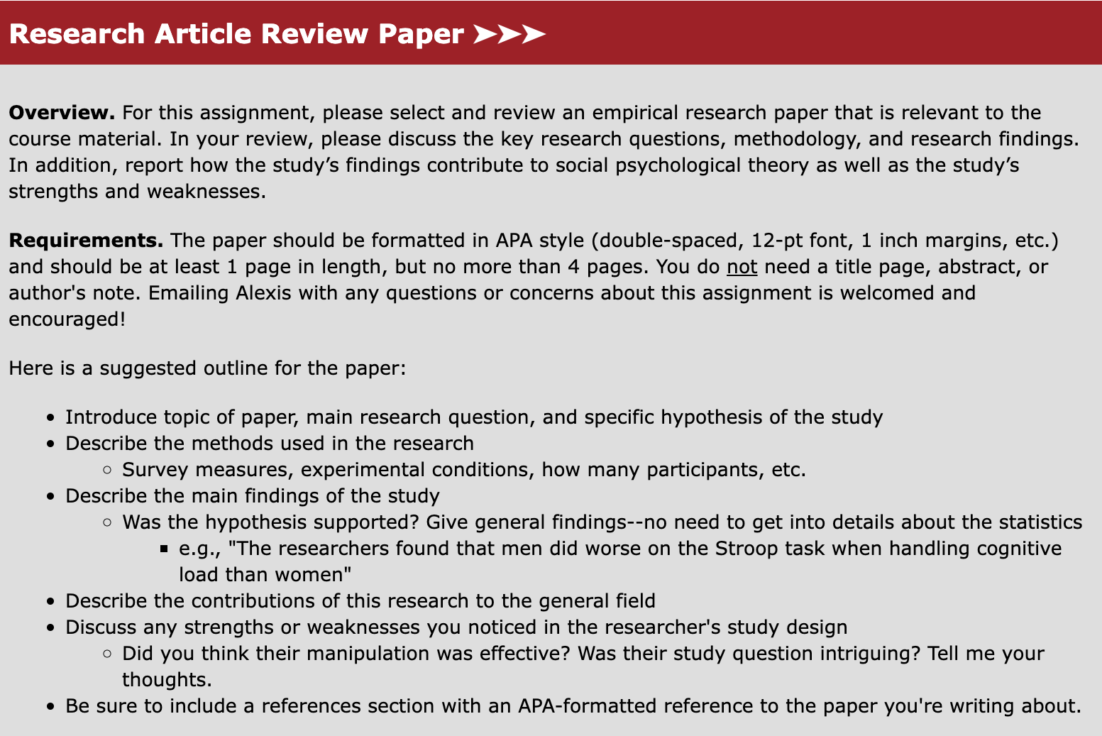 Solved Overview. For this assignment, please select and | Chegg.com