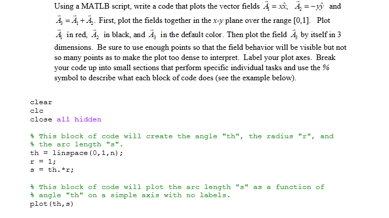 Using A Matlb Script Write A Code That Plots The V Chegg Com