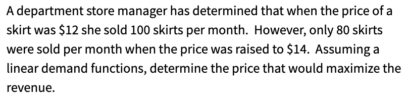 Solved A department store manager has determined that when | Chegg.com