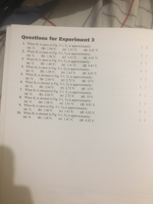 Solved Experiments Manual Troubleshooting Experiment 3 | Chegg.com