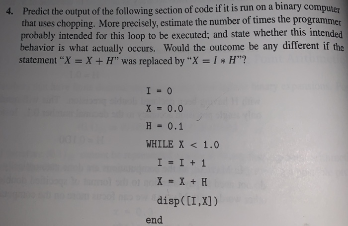 Solved ict the output of the following section of code if it | Chegg.com