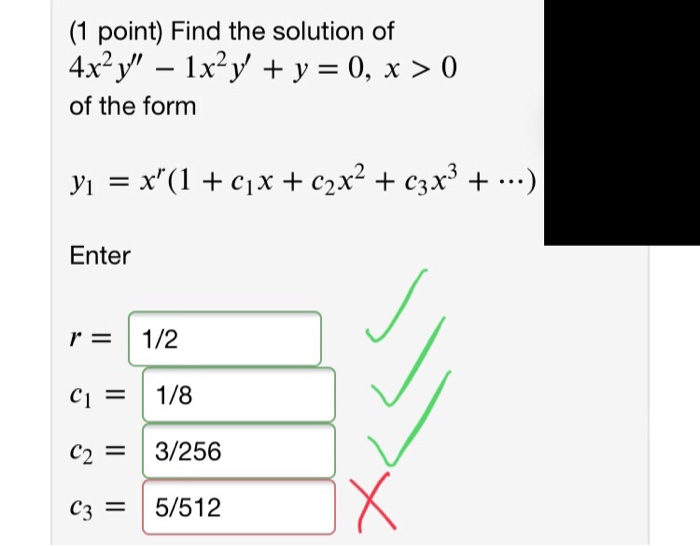 Solved 1 Point Find Two Linearly Independent Solutions Of 7309