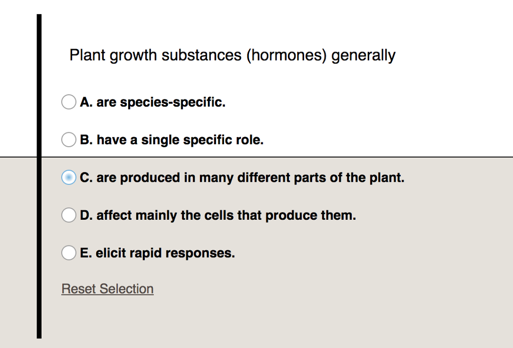 Solved Plant growth substances (hormones) generally A. are