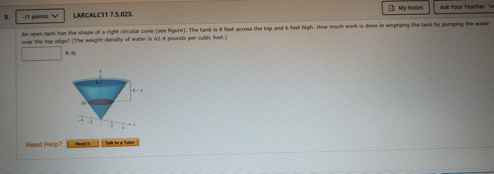 Solved -/1 points LARCALC11 7.5.023. My Notes Ask Your | Chegg.com