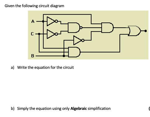 Solved Given the following circuit diagram a) Write the | Chegg.com
