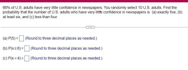 Solved 66% Of U.S. Adults Have Very Little Confidence In | Chegg.com