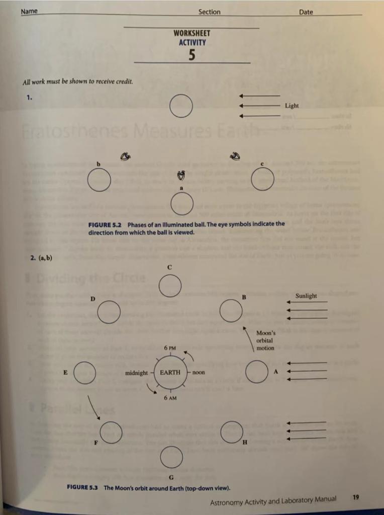 Solved Name Section Date WORKSHEET ACTIVITY 5 All work must | Chegg.com