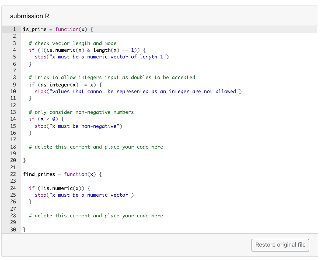 Solved USING R OR RSTUDIO: Prime Numbers The goal of this | Chegg.com