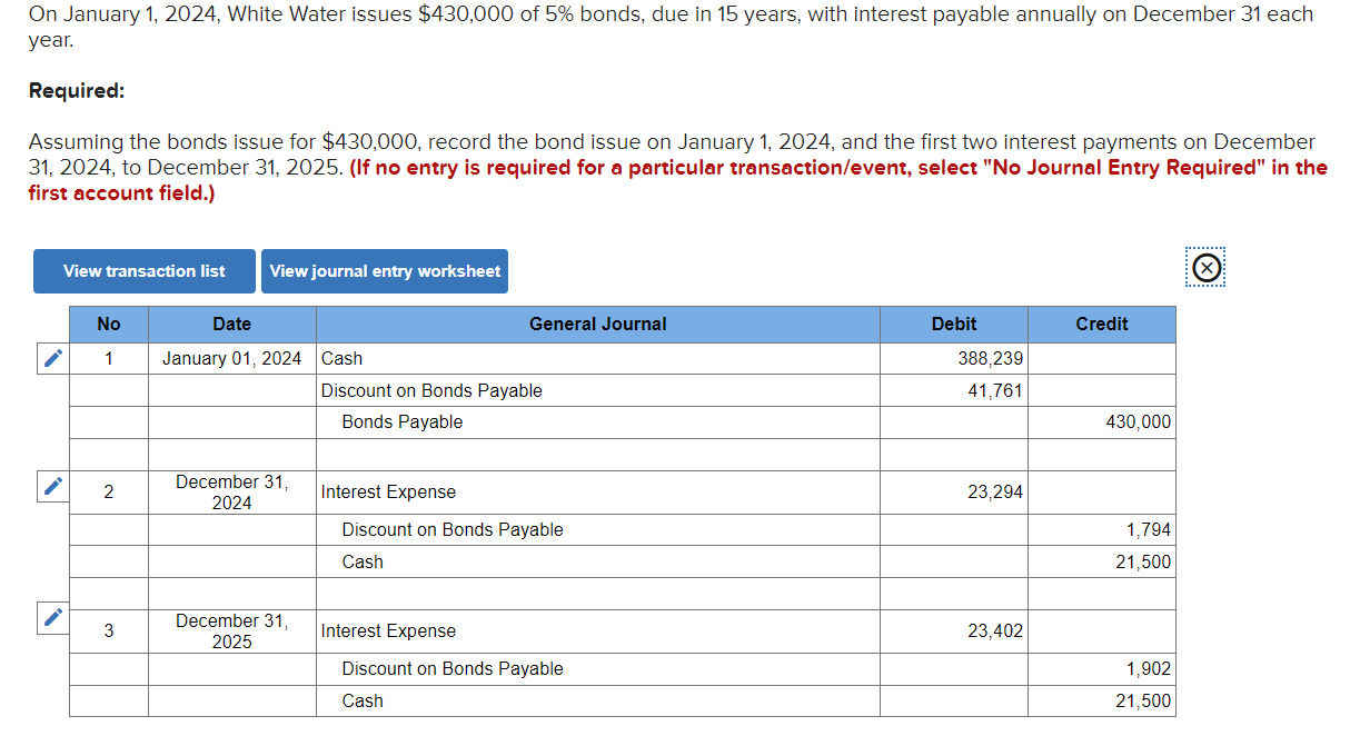 Solved On January 1 2024 White Water Issues 430 000 Of 5 Chegg Com   Php62Kk7a