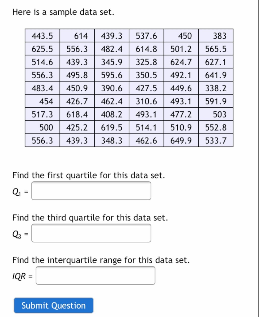 Solved Here is a sample data set. 614 450 383 556.3 565.5 | Chegg.com
