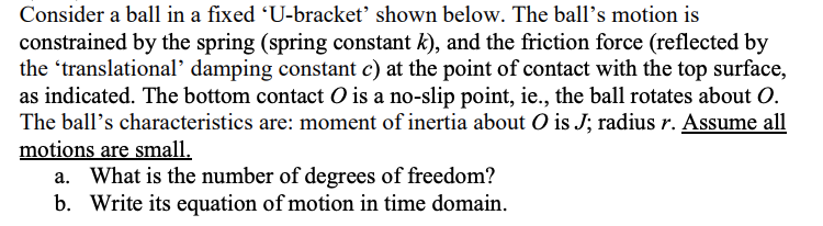 Solved The answers are: A. one degree of freedom B. J(theta