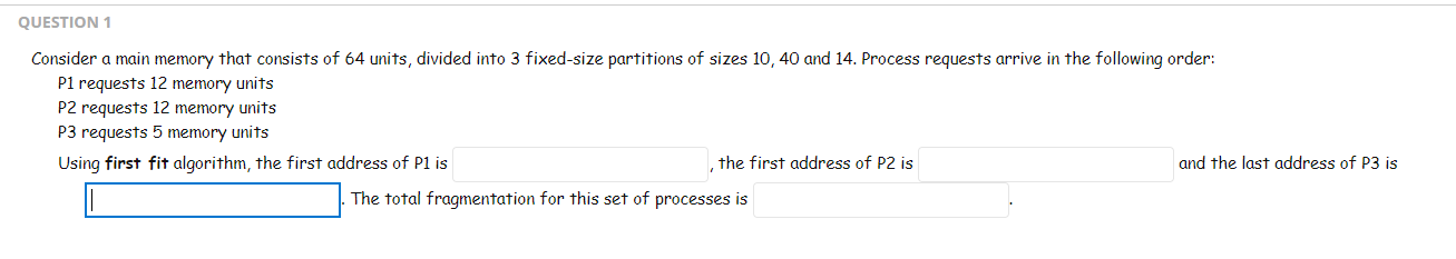 Solved QUESTION 1 Consider a main memory that consists of 64 | Chegg.com