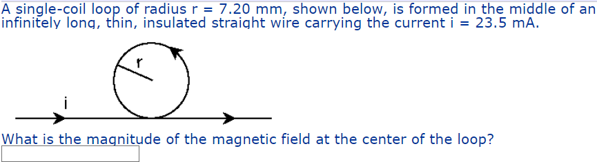 Solved A Single-coil Loop Of Radius R=7.20 Mm, Shown Below, 