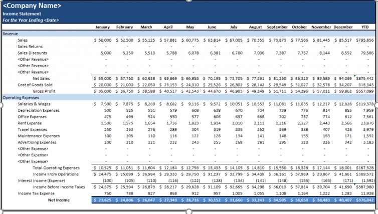 Income Statement Formats - What Is It, Format in Excel