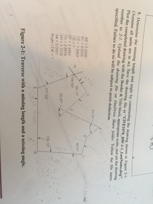 Determine the missing length and angle by | Chegg.com