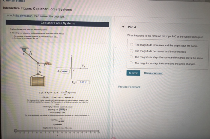 Solved Interactive Figure Coplanar Force Systems Launch The