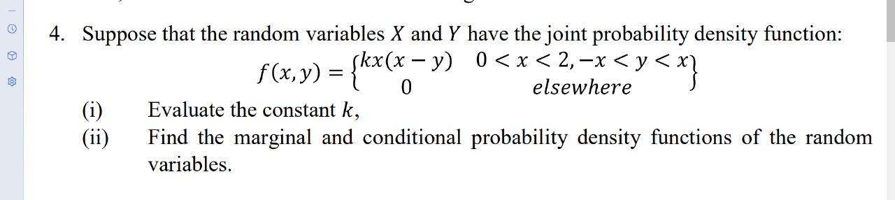 Solved f(x,y)={kx(x−y)00 | Chegg.com