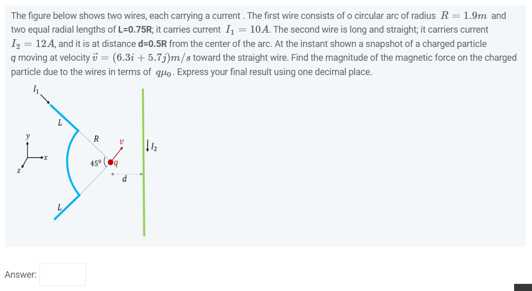 Solved The figure below shows two wires, each carrying a | Chegg.com