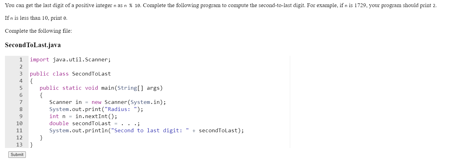 Solved You can get the last digit of a positive integer n as | Chegg.com